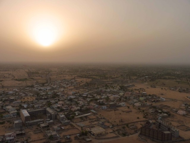 Indian sunset, Kuchaman, India