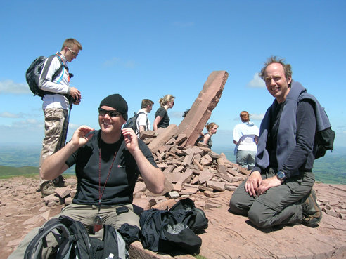 On the summit of Cribyn.