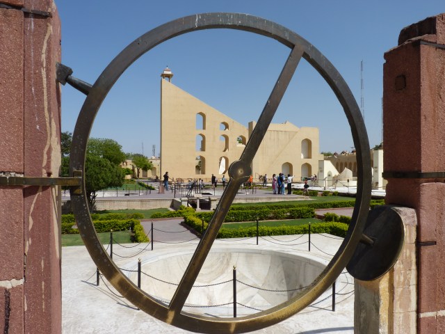 Impressive instruments at the outdoor observatory.