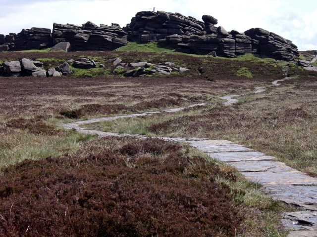 Back Tor trig point on Derwent Edge.
