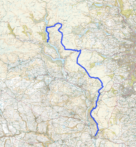 Northern Gritstone Edges Trail Map.