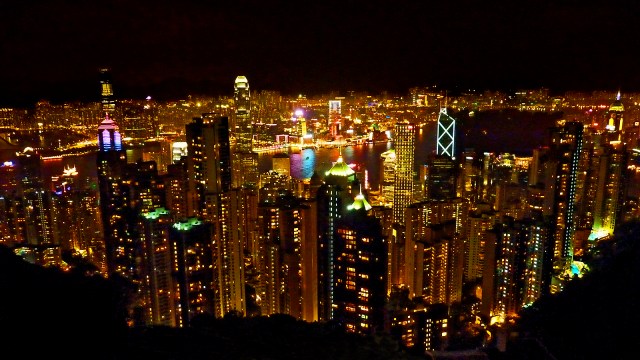 Hong Kong Cityscape at night.
