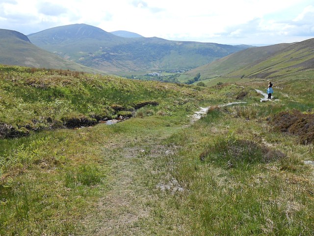 First glimpse of Lochranza over the pass - Isle of Arran