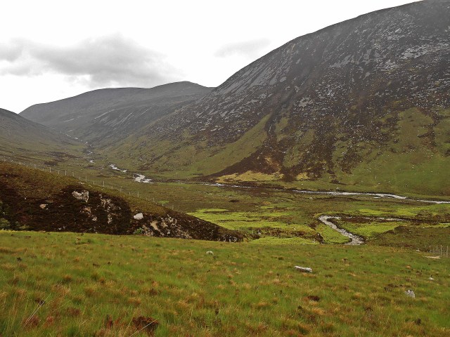 Looking down toward Glen Catacol from Gleann Dionhan National Nature Reserve