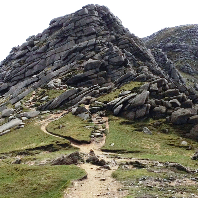 Amazing granite slabs along the Stacach Ridge to scramble over Amazing granite slabs along the Stacach Ridge to scramble over
