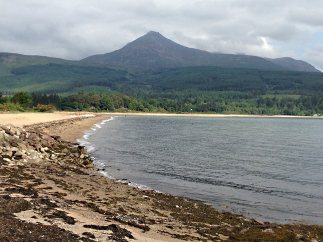 Goatfell seen closer from across Brodick Bay Goatfell seen closer from across Brodick Bay
