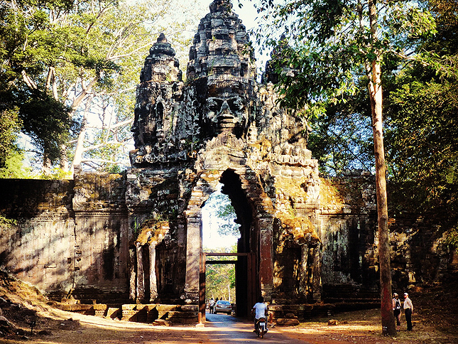One of the cardinal gateway entrances to the citadel of Angkor Thom