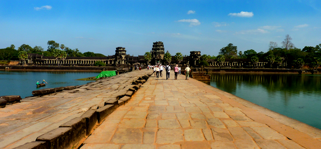 The famous temple of Angkor Wat
