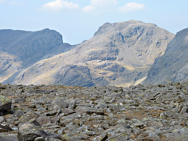 The Scafell Massif seen across from Bowfell