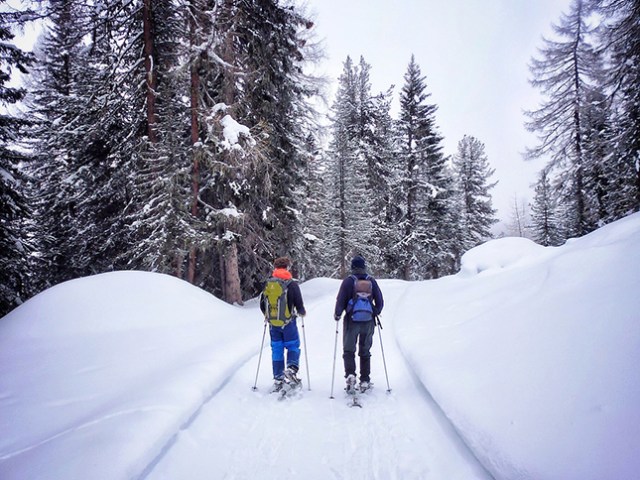 Snow Shoeing Dolomites style