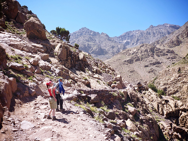 Emma and Omar stopping to enjoy the amazing views of the surrounding mountains