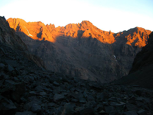 The mountains at sunrise