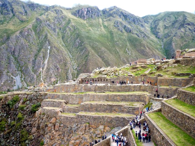 The magnificent backdrop and setting of Ollantaytambo
