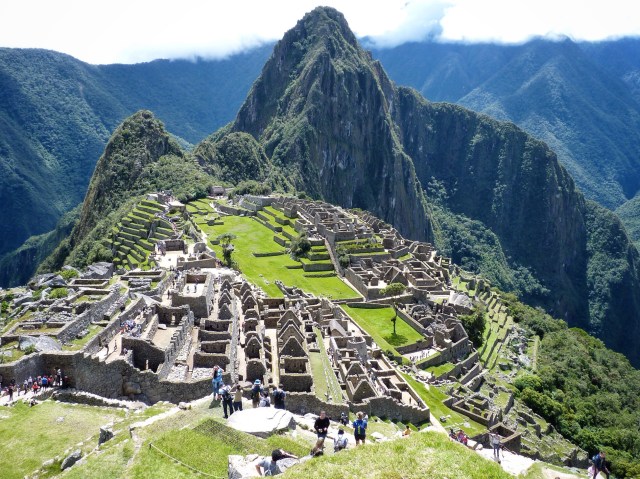 The classic view of Machu Picchu