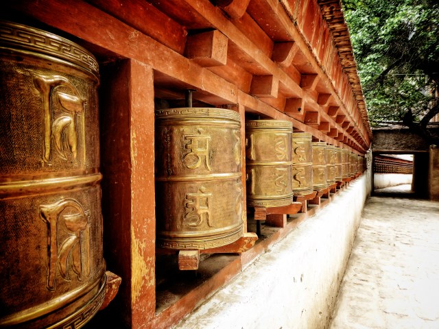alchi monastery prayer wheels