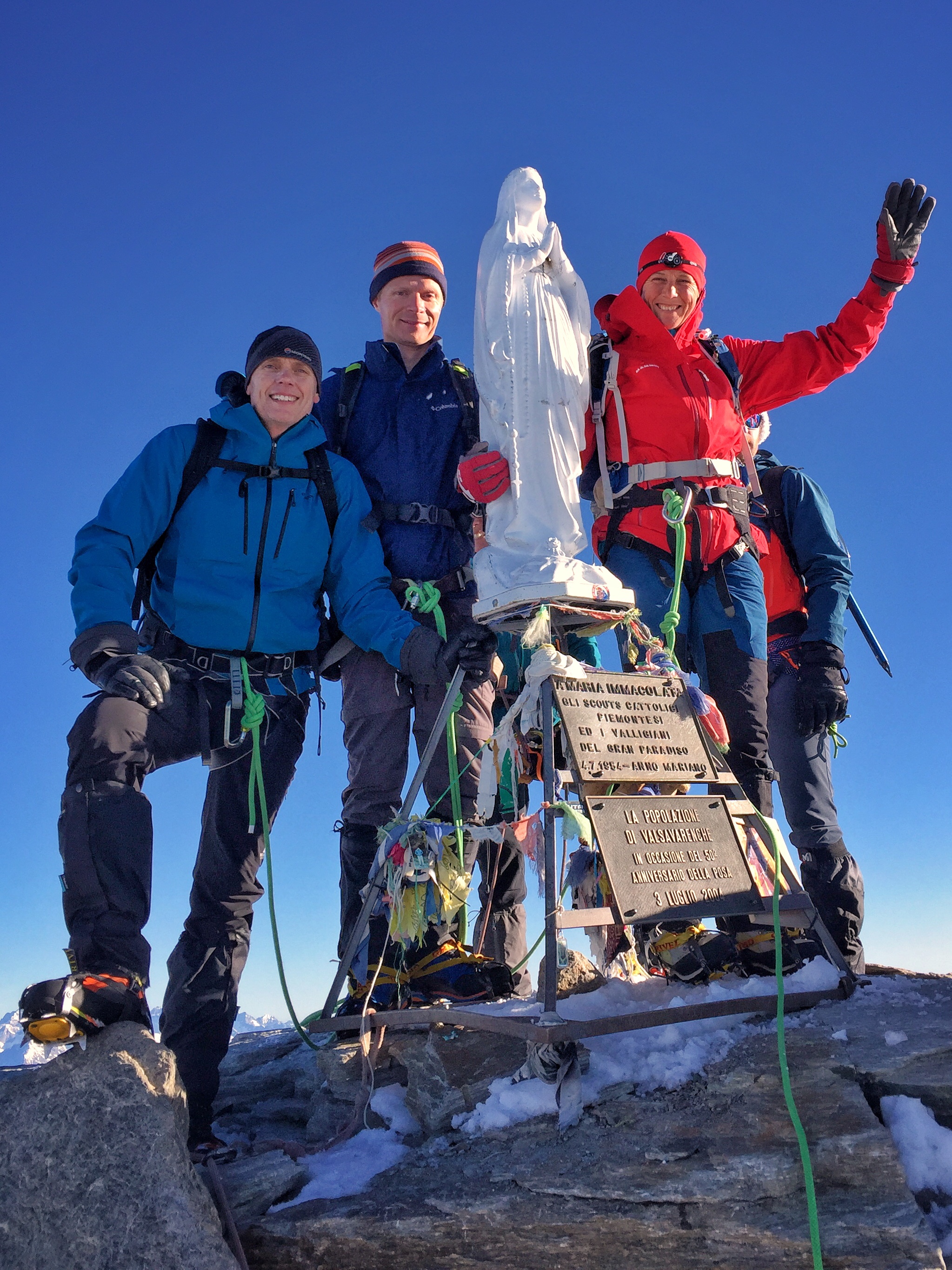 On the summit of Gran Paradiso