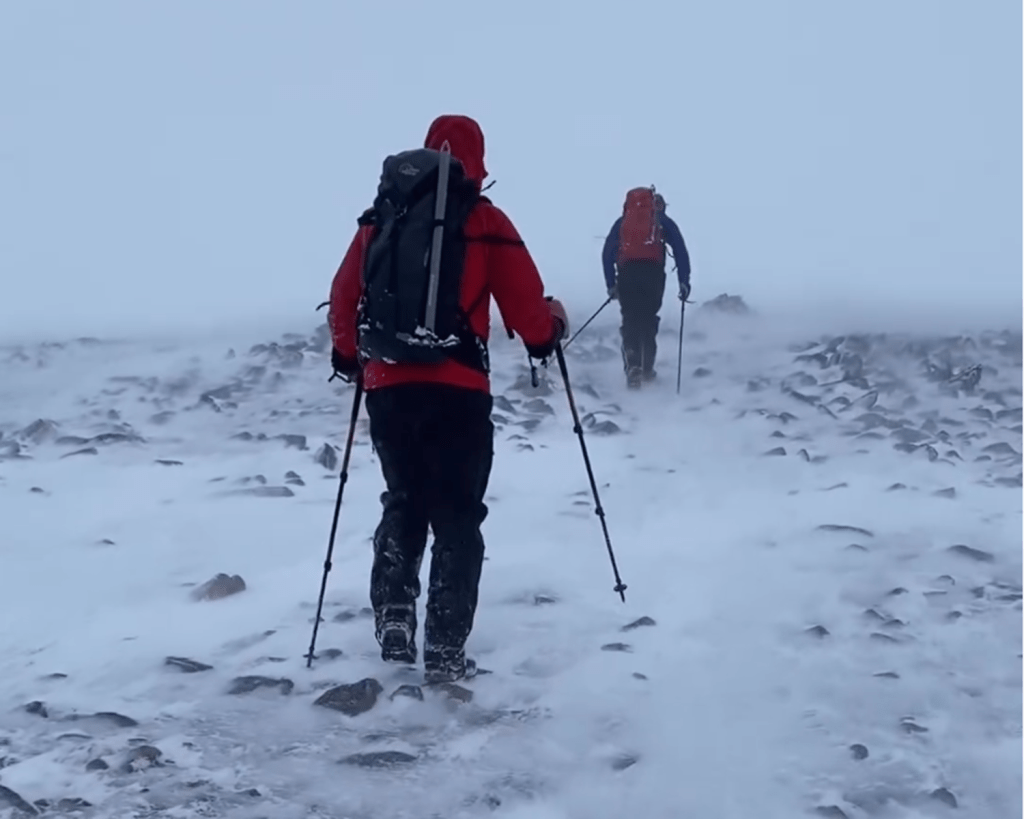 Tackling tough conditions on A’ Chralaig
