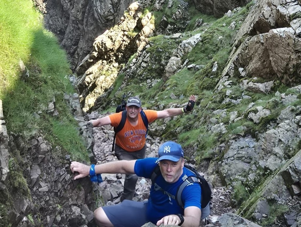 Climbing up The West Wall Traverse