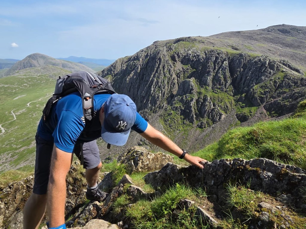 Topping out of The West Wall Traverse