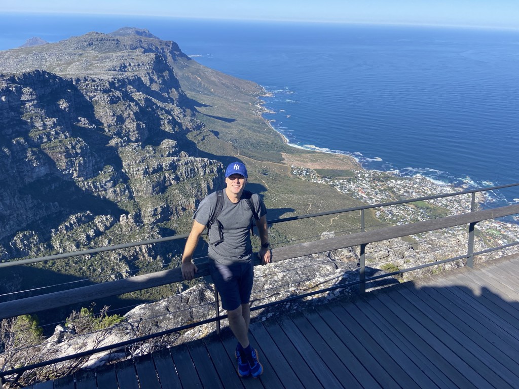 At the top of the route with the Atlantic Seaboard below